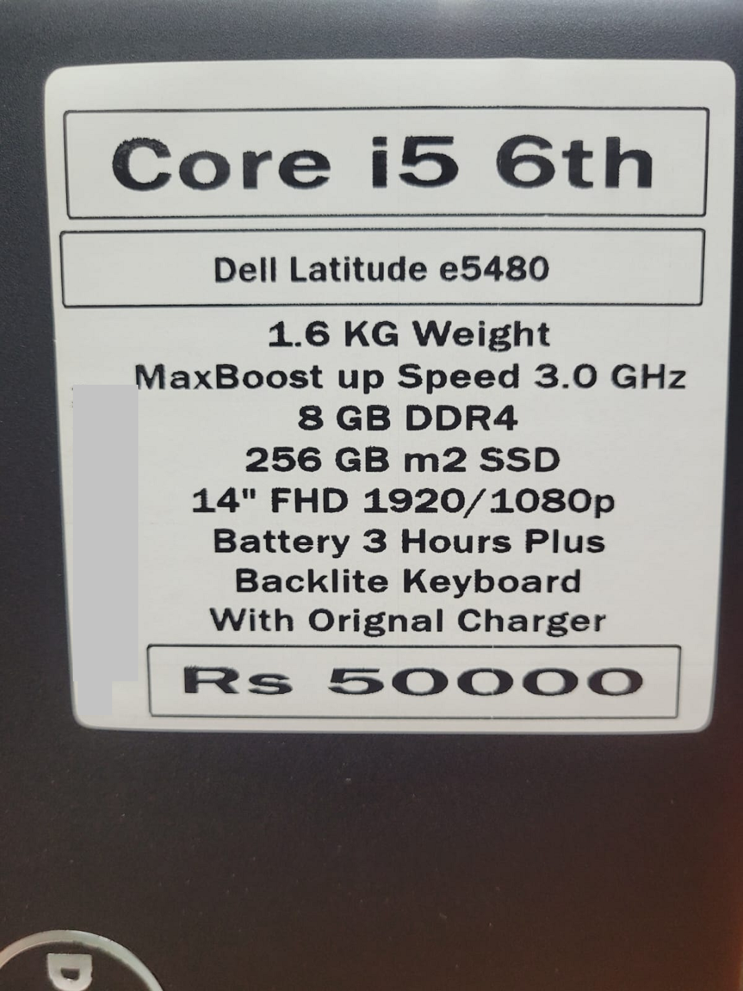 Laptop Dell Latitude 5480 price in pakistan