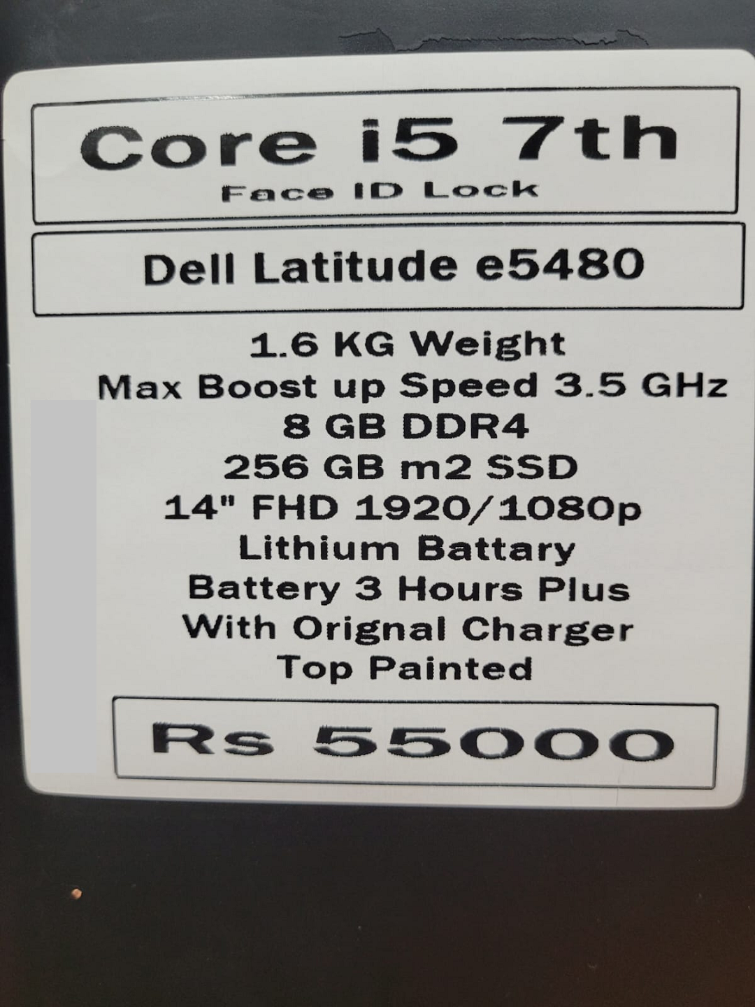 Laptop Dell latitude e5480 core i5 7th Generation Available at PC Bank