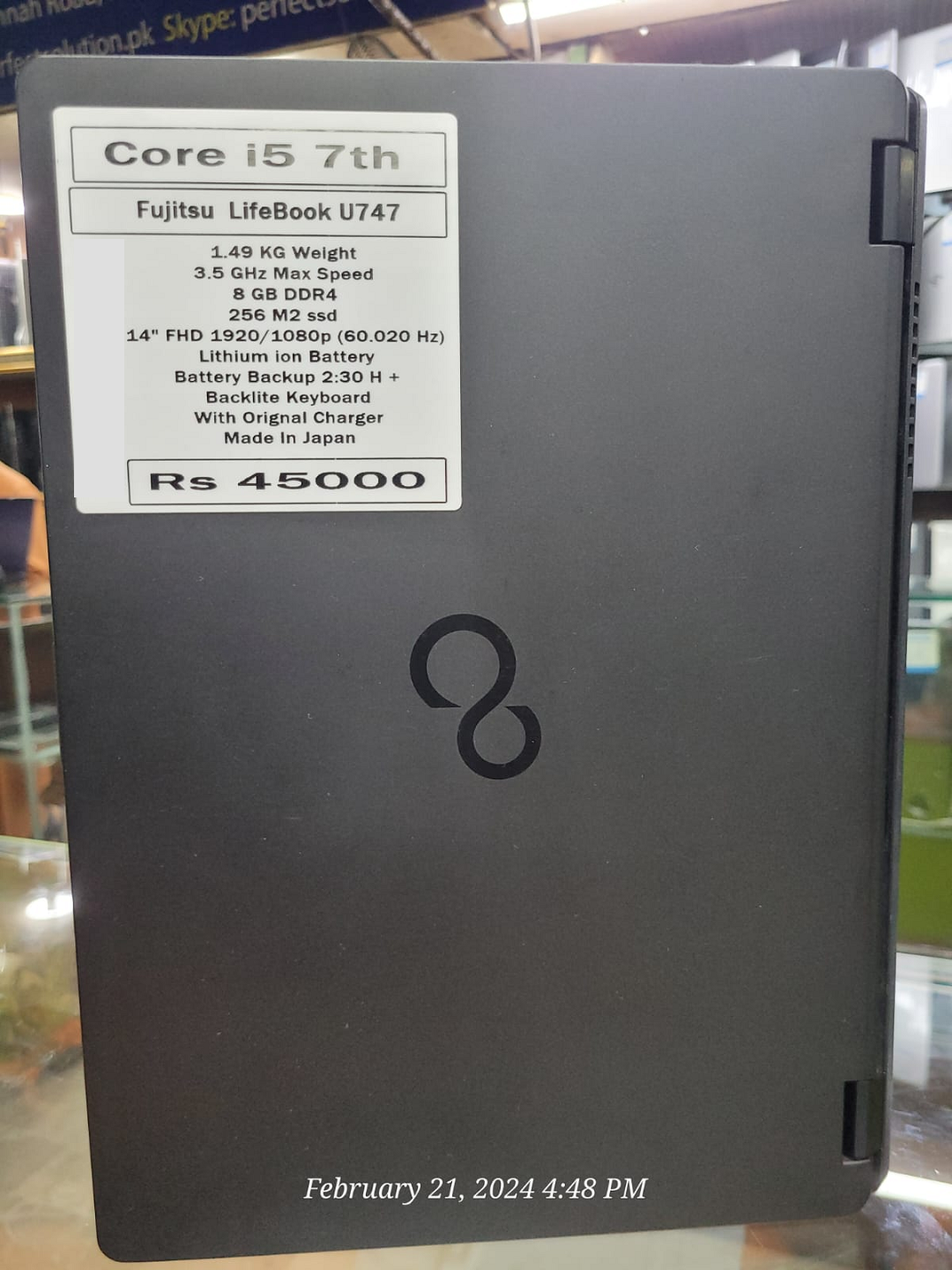 laptopFujitsu Lifebook U747 ci5 7th generation price in pakistan