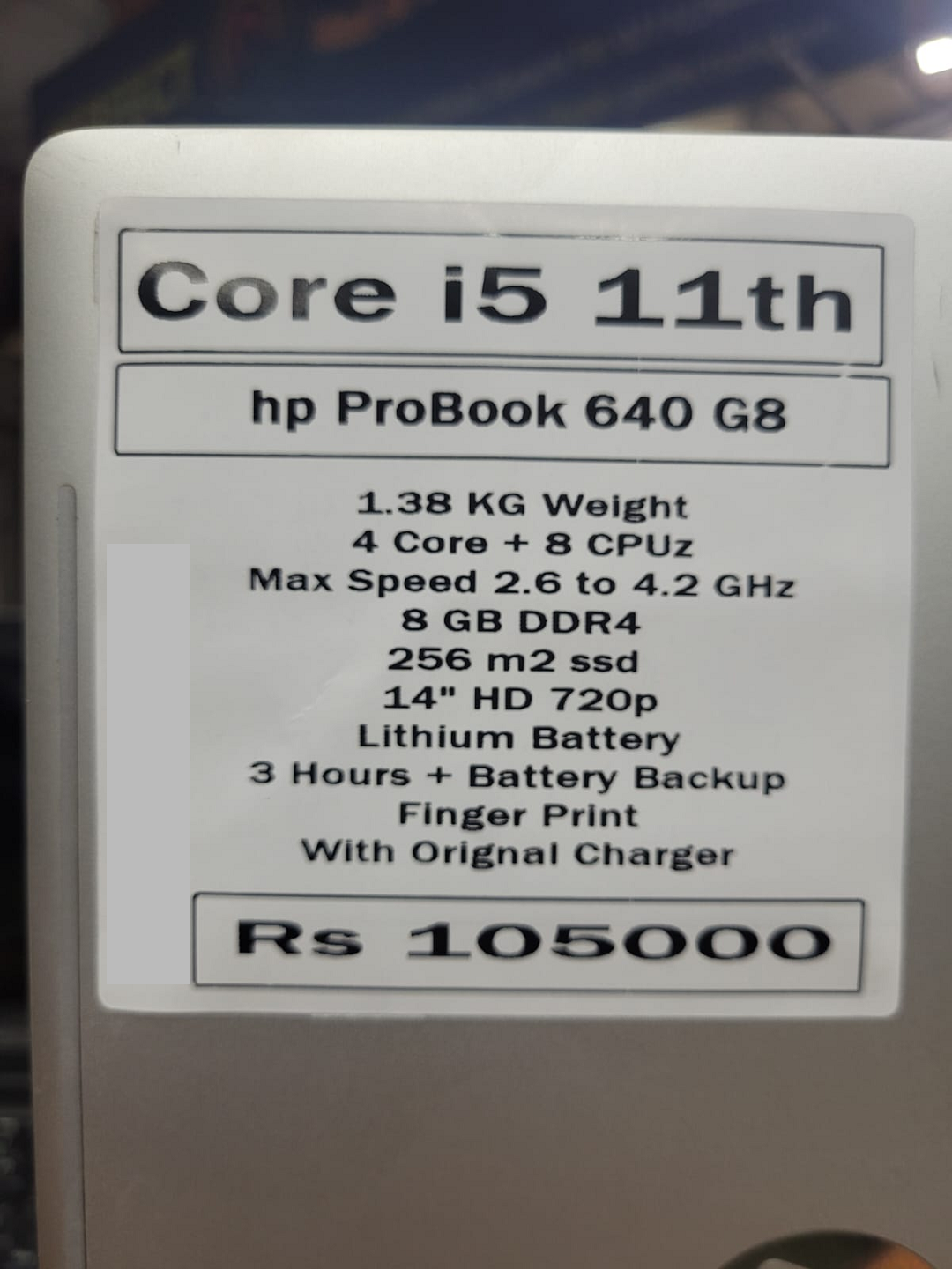 laptop hp ProBook 640 G8 price in pakistan