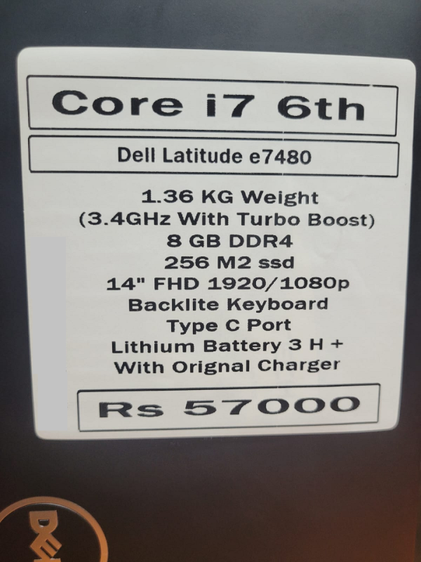 Laptop Dell latitude e7480 price in pakistan