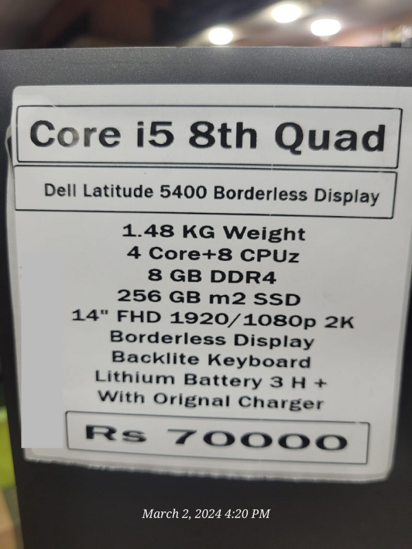 Laptop Dell Latitude e5400 price in pakistan